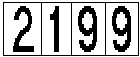 digital meter reading of 2199